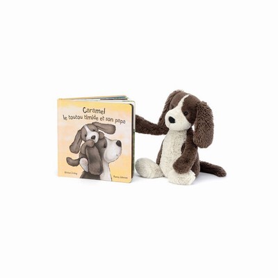 Jellycat Caramel Le Toutou Timide Et Son Papa & Bashful Fudge Cachorro Medium | CJRW-20715